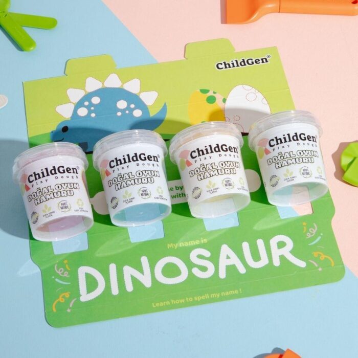 PLASTILINA NATURAL SET ECOCUP DINOSAURIOS 4 ud. - Imagen 3